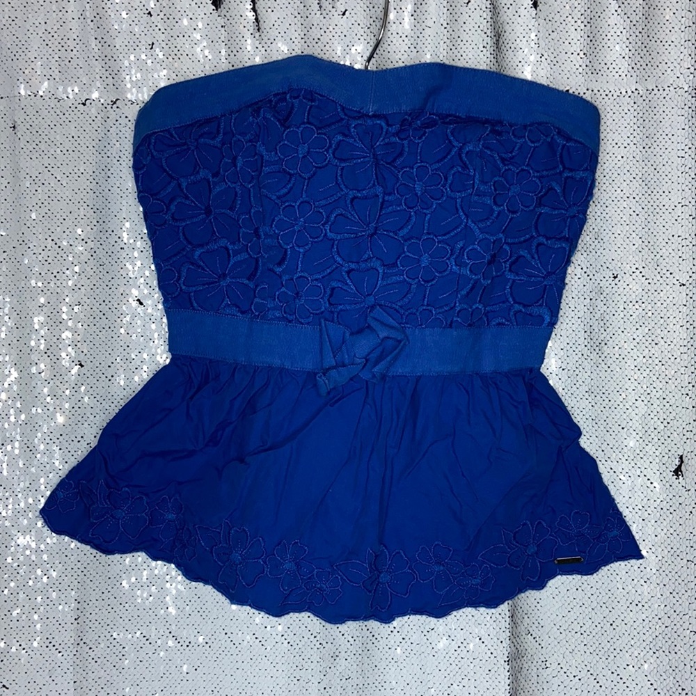 Blue Hollister Tube Top